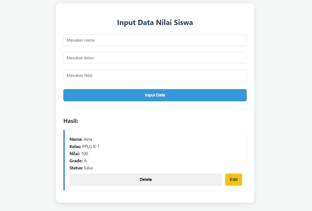 Data Nilai Siswa